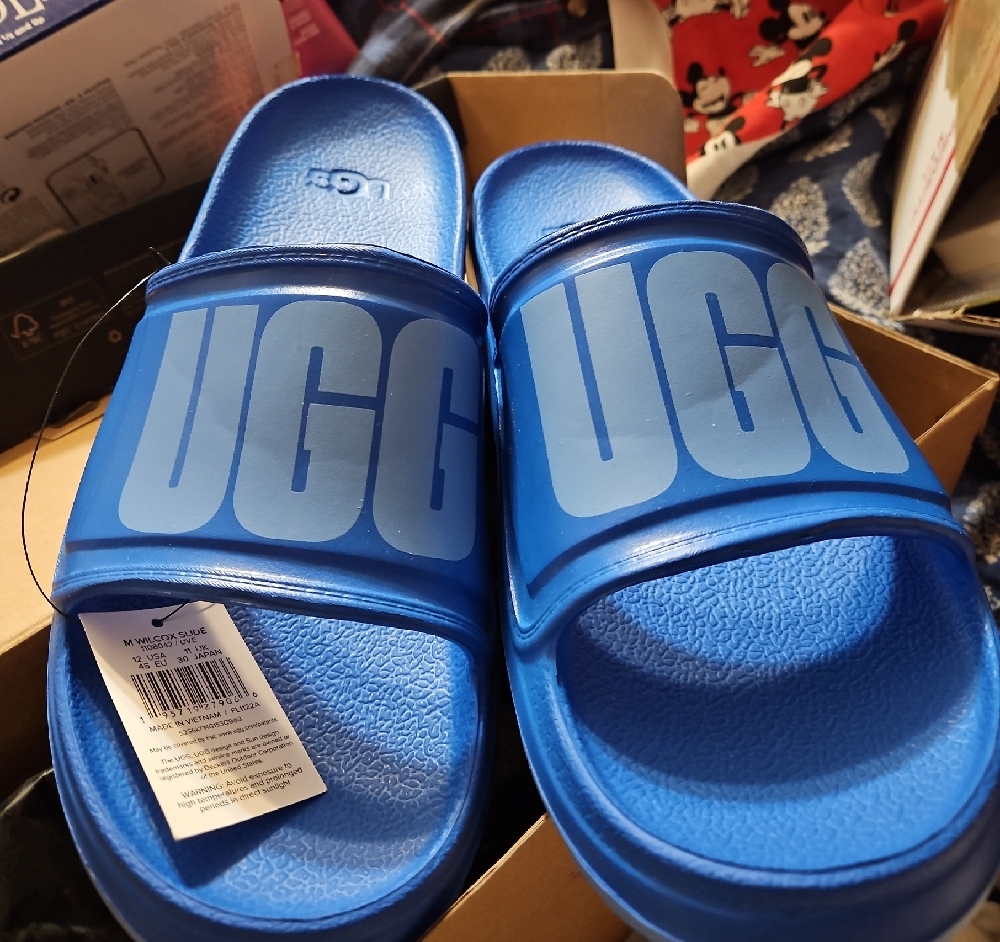 UGG Vibrant Blue Slide Sandals